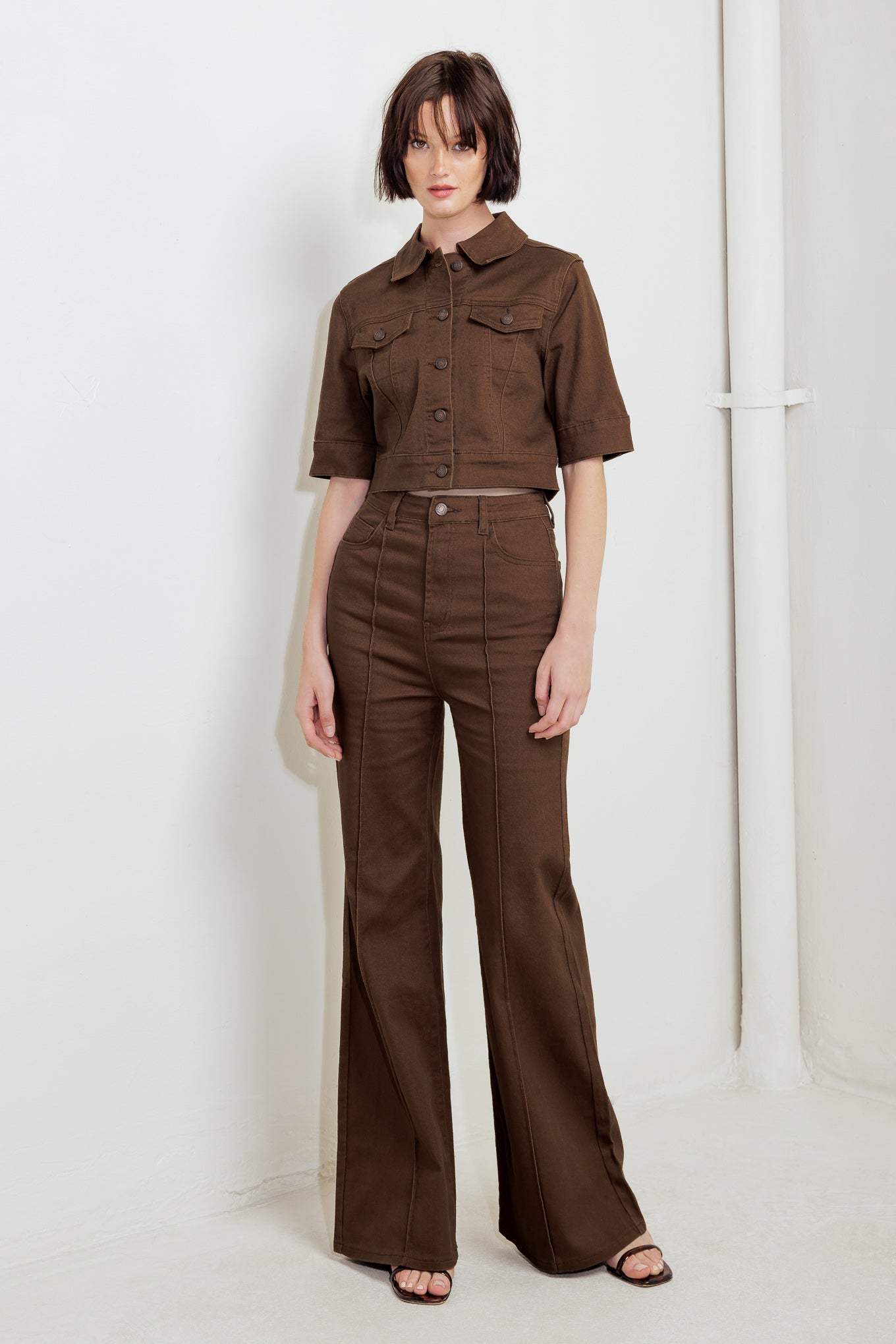 EFFORTLESS EDGE BROWN TWILL JACKET Flying Tomato